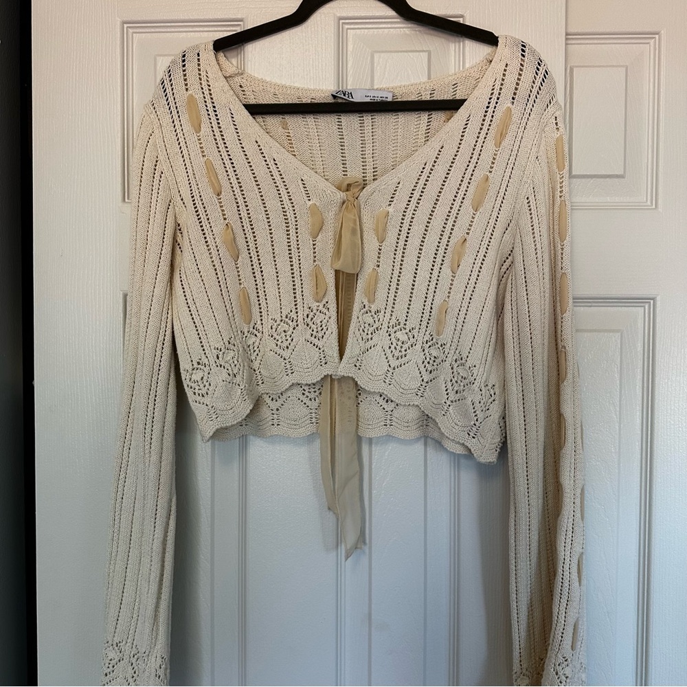 Zara coquette cardigan